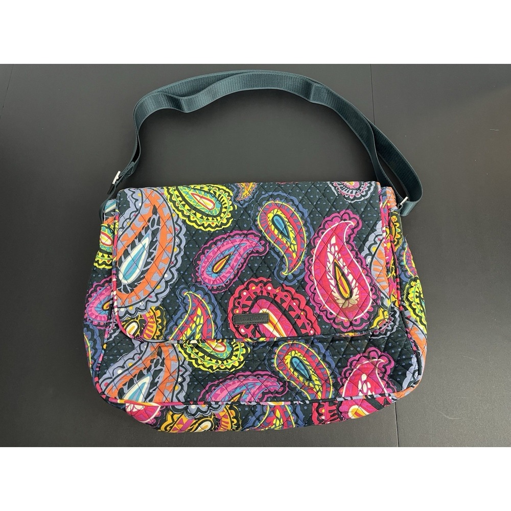 Vera Bradley Essential Messenger Bag "Twilight Paisley" Adjustable Strap